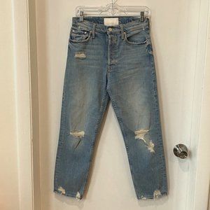 Mother The Tomcat, High-Rise, Distressed Jeans, Size 26